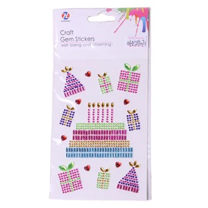 Happy Birthday Children Adult Small Diamond Gem Stickers Suitable for Birthday Parties, Birthday Cakes, Birthday Supplies Decora
