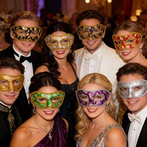 Venetian Carnival Half-Face Masks Premium Jazz Masks Unisex Matching Couple Lace Masquerade Party Costume Eye Decoration