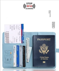Spot Wholesale Father's Day Graduation Travel Gift Set Luxury PU Leather Anti-Theft Passport Holder Luggage Tag Corporate