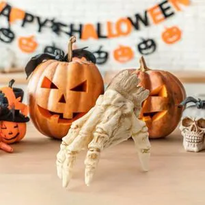 Terrifying Halloween Emit Light and Sound Crawling Ghost Hand with Electric Light Emission for Party Prank Props