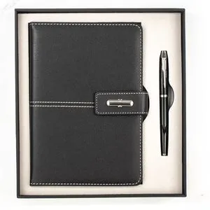 Wholesale Fathers Day Gift Notebook Gift Set With Custom Logo Led Thermos Flask Luxury Notebook Promotional Gift Box With Pen