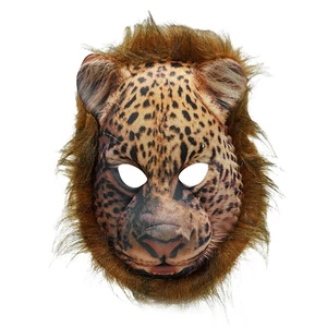 Custom Halloween Cheetah EVA Mask for Adults Single-Color Print for Role Play Costumes