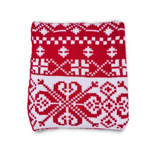 Wholesale Seasonal Jacquard Soft Polyester Chenille Knitted Throw Blanket For Christmas Decoration