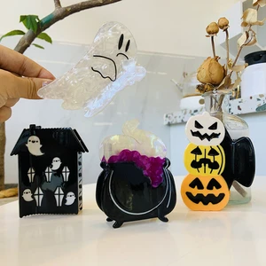 High Quality Halloween Hair Claws Colorful Personalized Acetate Pumpkin Ghost Skull Shark Hair Accessories Elegant Fashionable