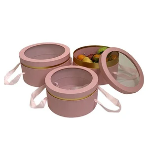 Mother's Day Birthday Gift for Girlfriend, Wife, 520 Valentine's Day Creative and Round Commemorative Flower Box