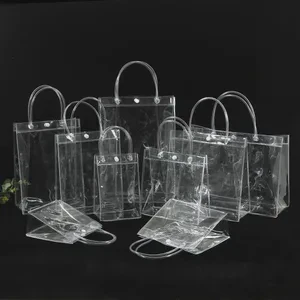 Custom Design Pvc Wedding Gift Bags For Guest Vinyl Pvc Bag For Shopping Cosmetic Bag