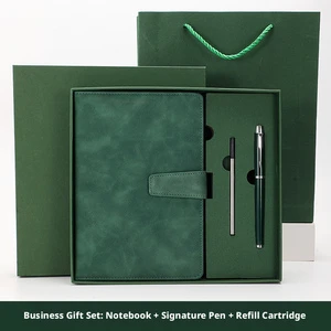 Luxury PU Leather Notebook Gift Box Set With Pen and Premium A5 Planner Journal for Father's Day Thanksgiving Gift