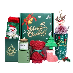 Customized New Product Ideas 2024 Merry Christmas Wholesale With Scented Candle Get Well Soon Gift Set Women New Year Gifts Item