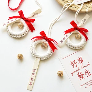 Hot Selling Security New Year Decorations Bells 'Fu' Character Zodiac Animal Festive Woolen Ornaments Mini Decorative Pendants