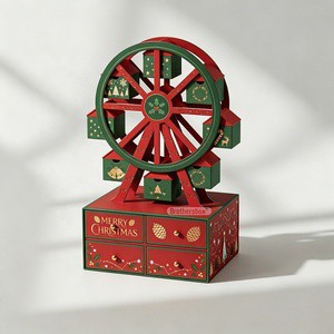 Handmade Reusable Ferris Wheel Christmas Calendar Box Custom 2026 Ultra-Luxury Countdown Calendar Box