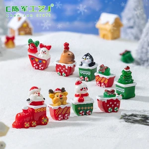 Cross-border new Christmas snowman, little deer, cute snow landscape DIY decorative accessories, mini desktop small ornaments