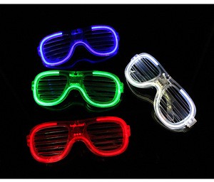 LED Neon Glow Luminous Shutter Blinds Light Flashing Blinking Plastic Favor For Concert Rave Nightclub Bar KTV Music Festival