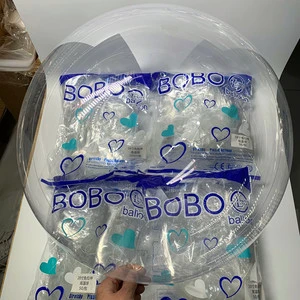18 20 24inch Wide Mouth Transparent Bobo Balloon Clear Helium Balloon Wedding Birthday Party Decoration Adult Kids Favor Toy