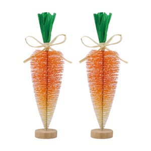 SANWEI 2Pcs Easter Products Easter Carrot Decoration Easter Holiday Supplies