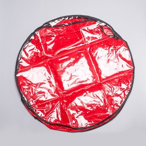 China 2026 Portable Round Xmas Holiday Christmas Gift Bags Wreath Storage Container With Handles