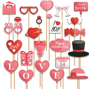 Brand New Valentine's Day Hanging Paper Party Decoration Pink Love Photo Props