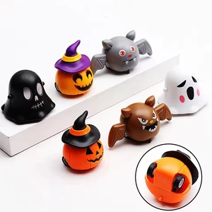 Halloween Inertia Pull-Back Friction Safety Plastic Cars Novelty Toys Ghost Spider Pumpkin Kids' Playthings Bulk Birthday Party