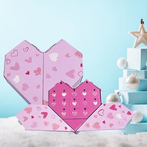 Pink Valentine's Day Surprise Box Wholesale Custom Personalized Luxury Christmas Countdown Luxury Advent Calendar Pink Box