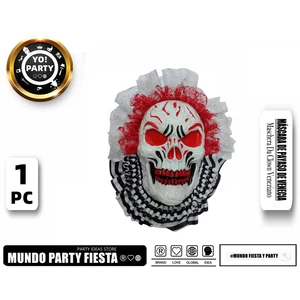 Festive Venetian Clown Mask Silk Hanging Decoration for Halloween Party or Masquerade Product B#42311