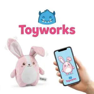 Custom Wiggling Long Ear pink Bunny Plush Spring Nursery Brand Interactive Soothing Display Mascot Toy