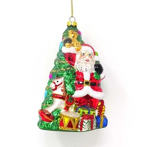 Wholesale christmas 2025 new products traditional grandpa with christmas tree gifts decoration