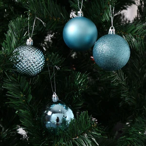 Christmas Ball Set 6 cm Blue Decor Balls Box Ornaments Indoor Christmas Tree Decorations Pendant Mass Production