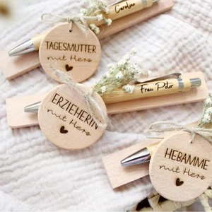 Personalized Bamboo Ballpoint Pen with Gift Packaging Perfect Teacher's Day Gift for Educators