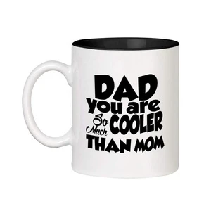 Best Selling Dad Gift Mug for Father Day Gift Black Dad Ceramic Inner Color Cup Coffee Mug