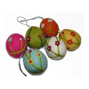 Easter Egg Wool Felt Disposable Eco-friendly 6cm Customized Color Party Decorations Festive Easter Wholesale