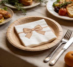 Bow Series Party Supplies Disposable Table Napkins Eco-Friendly Bow Knot Theme Disposable Paper Napkins