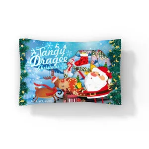 Hot Sale American Candy Vegan Sweets Christmas Gift Chew Candy Chinese Manufacturer Supplier Fruity Christmas Sweets Chew Candy
