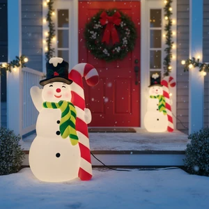 Custom Blow Mold Christmas Decorations New Year Home Decor Atmosphere Ornament with Lights