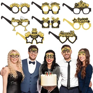 Age 18 to 80 Paper Glasses Birthday Party Suppliers Paper Glasses Photo Props Birthday Party Decorations