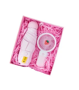 2024 Gift Set Women CUSTOMIZED Printed Bottle Fan Umbrella Towel Christmas Valentine's Day New Year Graduation Automotive Users