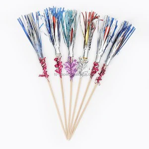 High Quality Cake Decorative Customize Metal Tassel Toothpick Flag Cake Toppers for Easter