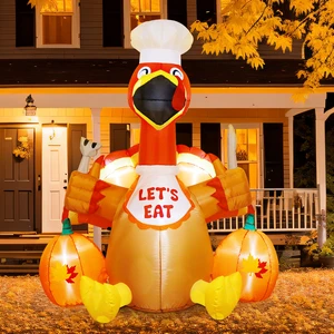 Ourwarm Customized Outdoor Yard Thanksgiving Inflatable Turkey Thanksgiving Decorations for Festive Holiday Vibe