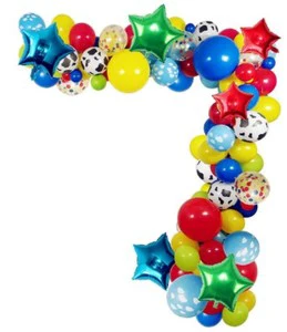 Creative Toy Story Red and Blue Balloon Arch Garland Kit Children's Birthday Party Background Wall Decoration