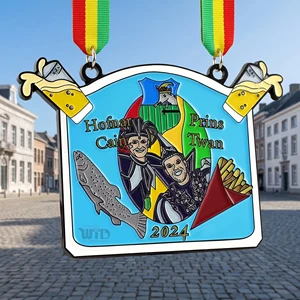 Carnival Beer Food Festival Karnevals Medal 3D Custom Black Plated Soft Enamel Zinc Alloy Die Cast Parade Souvenir Award Medals