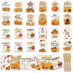 Thanksgiving Decor Props Wholesale Cross Border Retro Turkey Tags Pendants Gift Bags Party Supplies