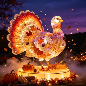 Thanksgiving Turkey Lantern Outdoor LED Display Lighting for Thanksgiving CE ...
