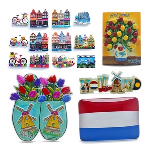 Netherlands Souvenir Gifts Amsterdam Giveaways Bicycle Tulips Klompen Shoes Gifts Dutch Windmill Fridge Magnet Holland Souvenirs