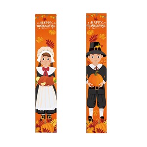 Happy Thanksgiving Door Curtain 30*180cm Festive Banners for Home Decor