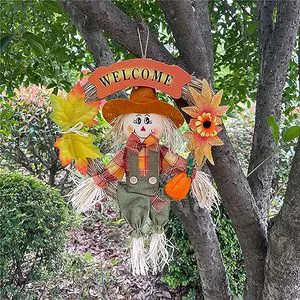 Wholesale Halloween Decorative Items Cute Pumpkin Witch Scarecrow Ghost Festival Props Made of Cloth MOQ 100pcs