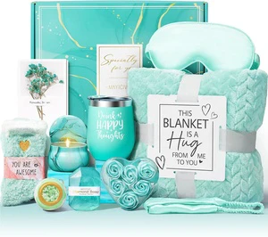 Custom Care Package Gift Set Well Soon Birthday Relaxing Self Care Valentine Christmas Luxury Bath Spa Gift Sets for Women