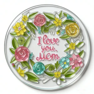2026 Customized Mother's Day Acrylic Refrigerator Magnets Souvenir Gift 2D Cartoon Design Acrylic Refrigerator Magnet