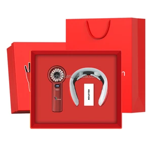 Corporate Gift Box Fan Neck Massager Men's Office Souvenirs for Fathers Mothers Day Gifts Randomly Combined Business Gift Set