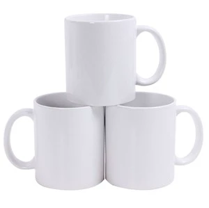 Blank Ceramic Mug With Logo Printing White Sublimation Coated Coffee Mug