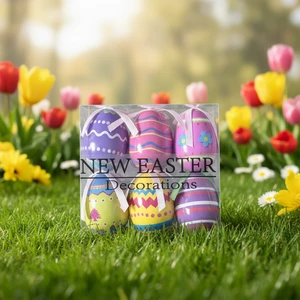Easter Decoration Cartoon Rabbit Eggs Design DIY Opening Plastic Toy with Simulation Inside for Indoor Parties Sy Brand
