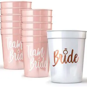 Bachelorette Party Supplies Team Bride Plastic Water Cup Bride Gift Party Bride Prepare Party Supplies Wedding Decorations