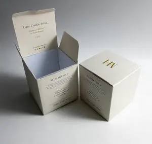 Manufacturer Design High-End Custom Printed Logo Soft Touch Matt Lamination UV Coating Candle Box Scented Candle Gift Box Insert